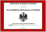 THE ROYAL HOUSES OF EUROPE - The HOHENZOLLERN Dynasty of PRUSSIA - Vol. 1