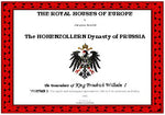 THE ROYAL HOUSES OF EUROPE -  The HOHENZOLLERN Dynasty of PRUSSIA - Vol. 2